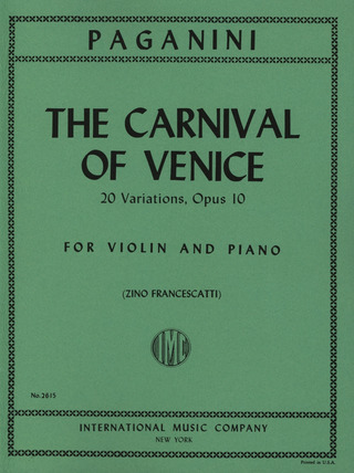 Carnival Of Venice 20 Variatio