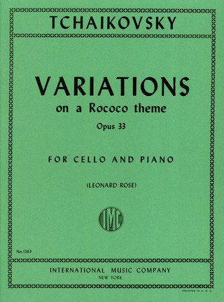 Variations On A Rococo Theme Op. 33