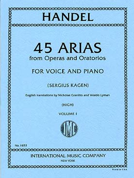 45 Arias From Operas And Oratorios, Vol.1 (HAENDEL GEORG FRIEDRICH)