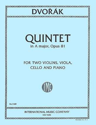 Quintet Amaj Op. 81 2Vln Vla Vc