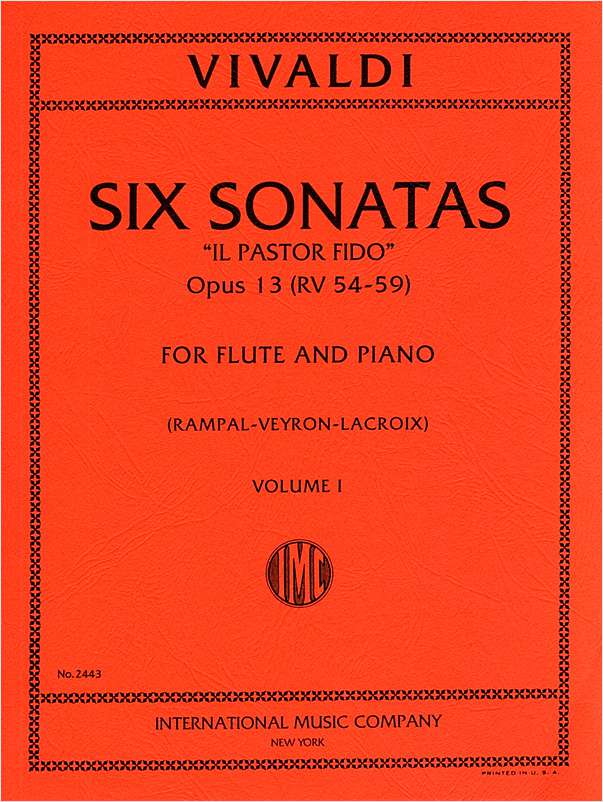 6 Sonatas Vol.1 Cmaj/Gmaj Fl (VIVALDI ANTONIO)