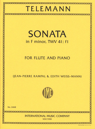 Sonata F Min Fl Pft Red (TELEMANN GEORG PHILIPP)