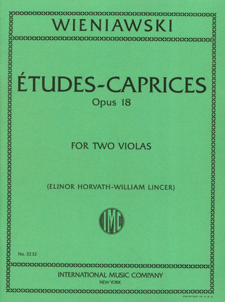 Cap Etudes Op. 18 (WIENIAWSKI)