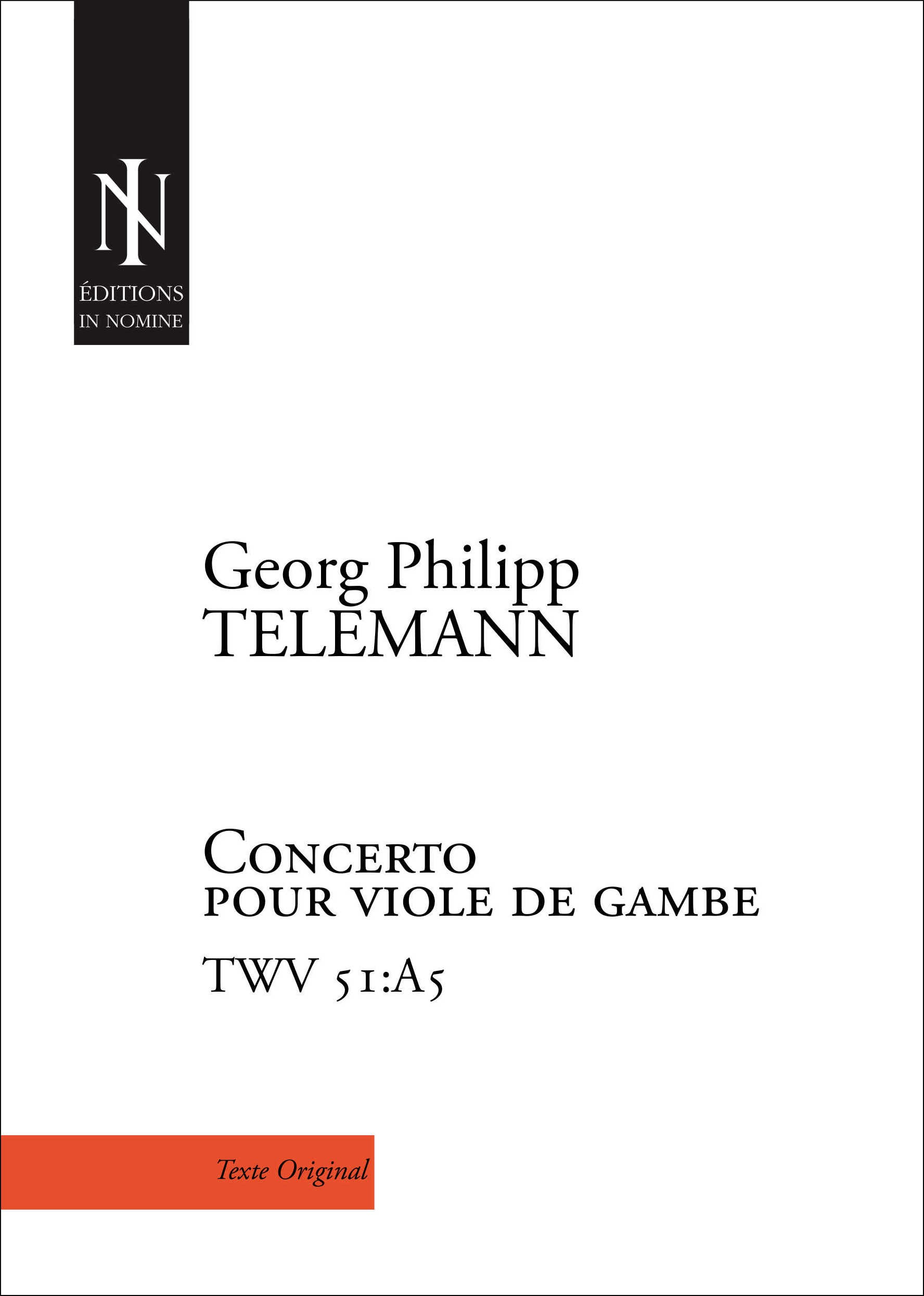 Concerto Pour Viole De Gambe En La Majeur Twv 51:A5 (TELEMANN GEORG PHILIPP)