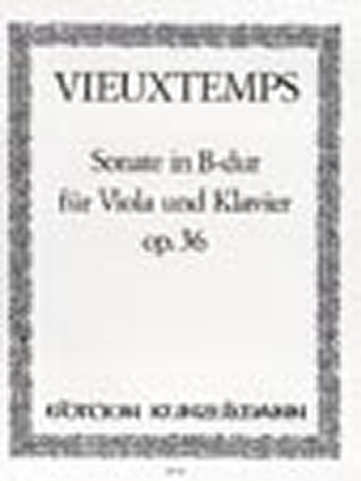 Viola Sonata In B Flat Major Op. 36 (VIEUXTEMPS HENRI)