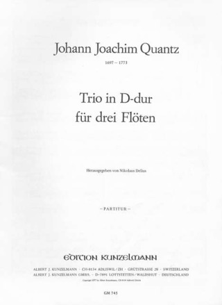 Trio (Sonatina) In D Major (QUANTZ JOHANN JOACHIM)