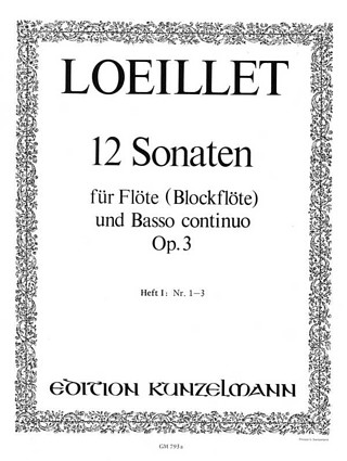 12 Flûte Sonatas, In 4 Volumes, Vol.1