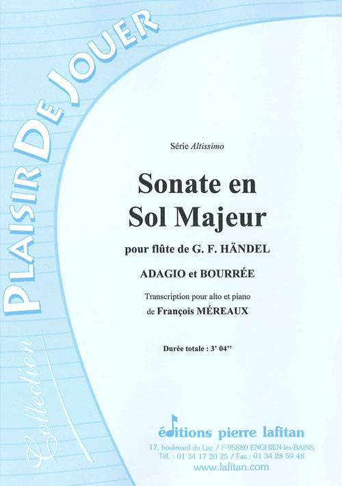 Sonate En Sol Majeur (HAENDEL GEORG FRIEDRICH)