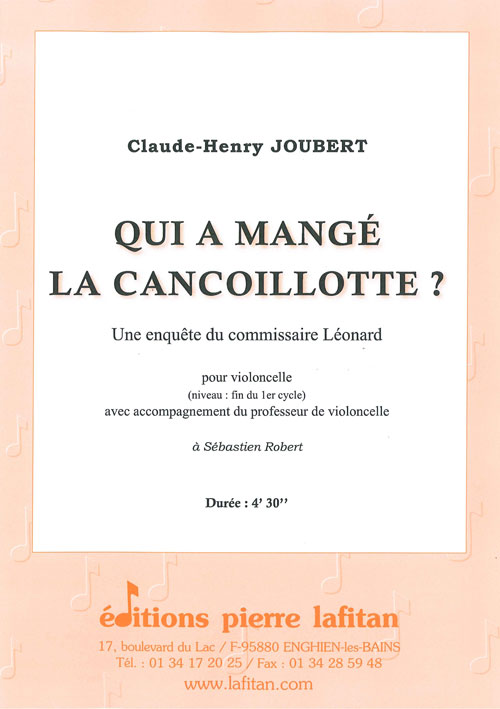 Qui A Mangé La Cancoillotte ? (JOUBERT CLAUDE-HENRY)
