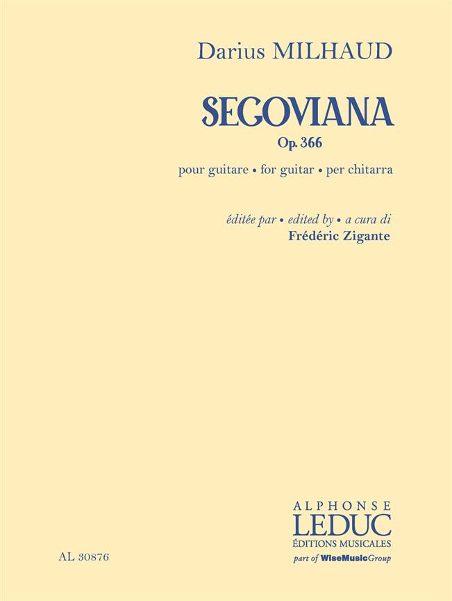 Segoviana op. 366 (MILHAUD DARIUS)