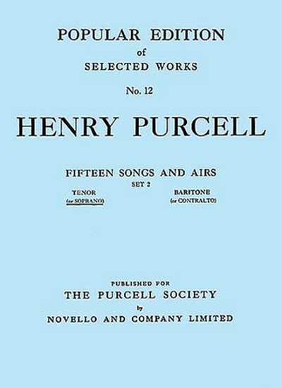 15 Songs And Airs Set 2 Tenor/Baritone (PURCELL HENRY)