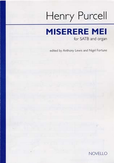 Format Purcell Miserere Mei SATB And Organ (PURCELL HENRY)