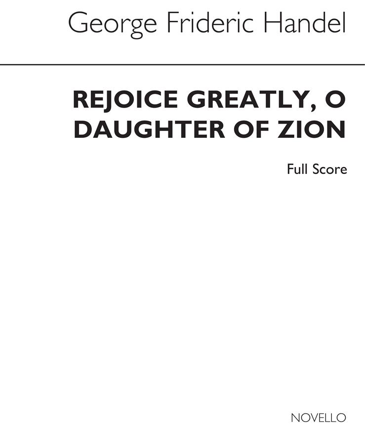 Rejoice Greatly O Daughter Of Zion Full Score
