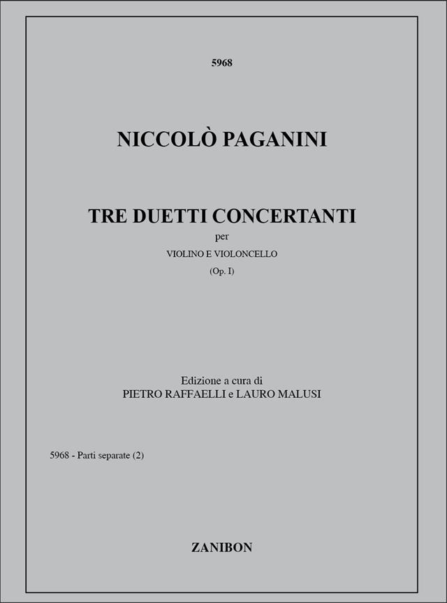 3 Duetti Concertanti, Op. 1 Per Violino E Violoncello - Parti Staccate