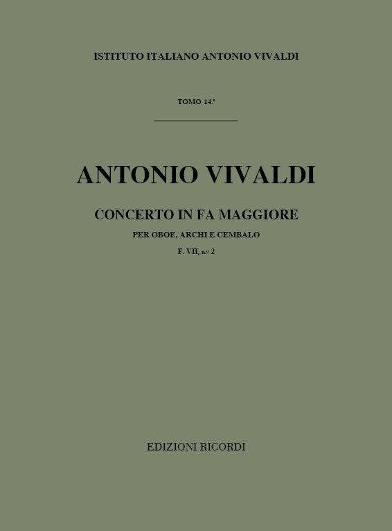 Concerto Per Oboe, Archi E B.C.: In Fa Rv 455 - F.VIi/2 Tomo 14 (VIVALDI ANTONIO)