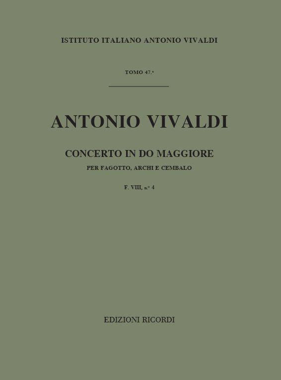 Concerto Per Fg., Archi E B.C.: In Do Rv 474 - F.VIii/4 Tomo 47 (VIVALDI ANTONIO)