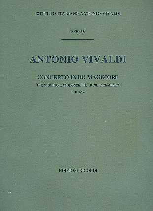 Concerto Per Vl. E Vc. Solisti Archi E Bc:In Do Rv 561 - F.IV/3 Per 1 Vl. E 2 Vc. Tomo 53 (VIVALDI ANTONIO)