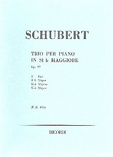 Trio Per Pf. In Si Bem. Op. 99 (SCHUBERT FRANZ)