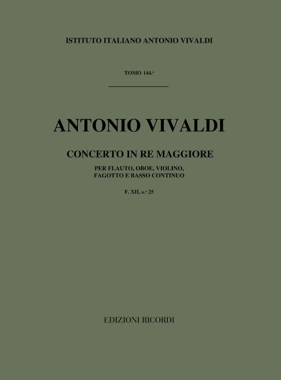 Concerto Per Strum. Diversi E B.C.: In Re Rv 94 F.XII/25 Per Fl. Ob. Vl. E Fg. Tomo 144 (VIVALDI ANTONIO)