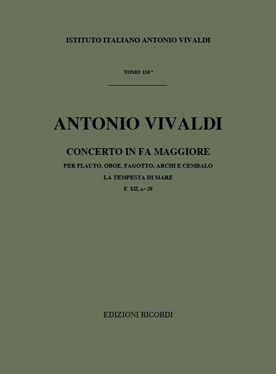 Concerto Per Strum. Diversi Archi E B.C.: In Fa Rv 570 F.XII/28 (VIVALDI ANTONIO)