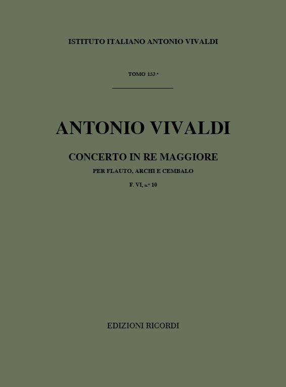 Concerto Per Fl., Archi E B.C.: In Re Rv 429 - F.VI/10 Tomo 153 (VIVALDI ANTONIO)