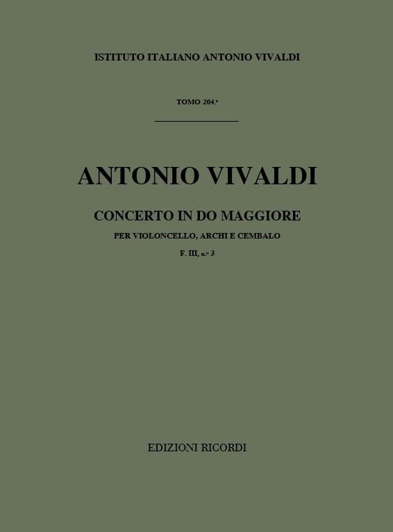 Concerto Per Vc., Archi E B.C.: In Do Rv 400 - F.III/3 Tomo 204 (VIVALDI ANTONIO)