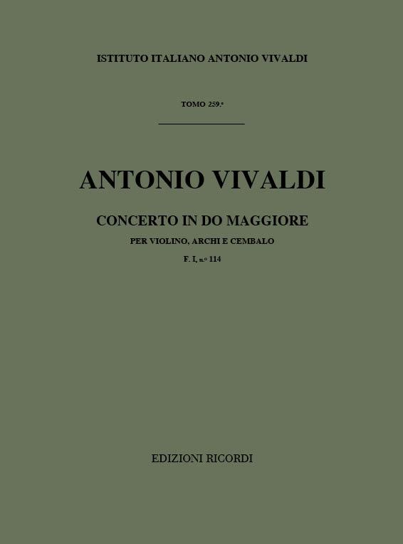 Concerto Per Vl., Archi E B.C.: In Do Rv 191 - F.I/114 Tomo 259 (VIVALDI ANTONIO)