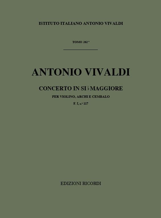 Concerto Per Vl., Archi E B.C.: In Si Bem. Rv 371 - F.I/117 Tomo 262 (VIVALDI ANTONIO)