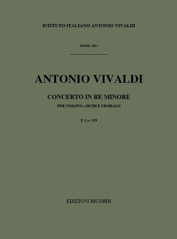 Concerto Per Vl., Archi E B.C.: In Re Min. Rv 246 - F.I/119 Tomo 285 (VIVALDI ANTONIO)