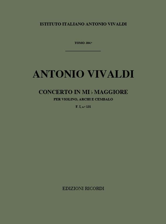 Concerto Per Vl., Archi E B.C.: In Mi Bem. Rv 261 - F.I/131 Tomo 304 (VIVALDI ANTONIO)