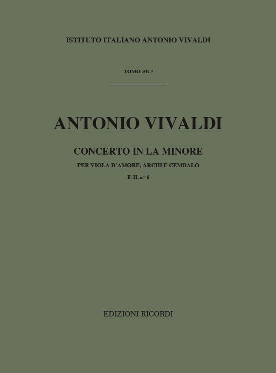 Concerto Per Vla D'Amore Archi E B C In La Min Rv 397 - F.II/6 Tomo 341 (VIVALDI ANTONIO)
