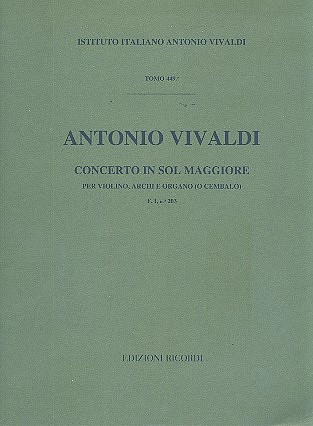 Concerto Per Vl., Archi E B.C.: In Sol Op. VIi L.II N.2 - Rv 299 F.I/203 Tomo 449 (VIVALDI ANTONIO)