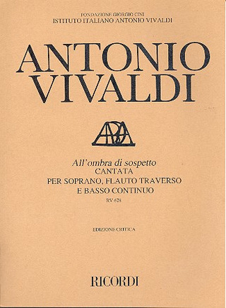 All'Ombra Di Sospetto. Cantata Per S., Fl. Traverso E B.C.Rv 678