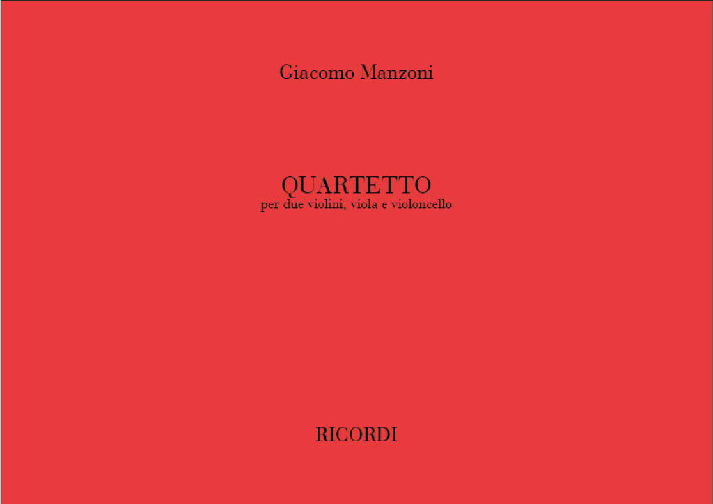 Quartetto (MANZONI GIACOMO)