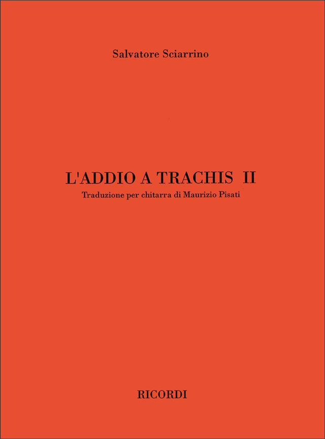 L'Addio A Trachis II (SCIARRINO SALVATORE)