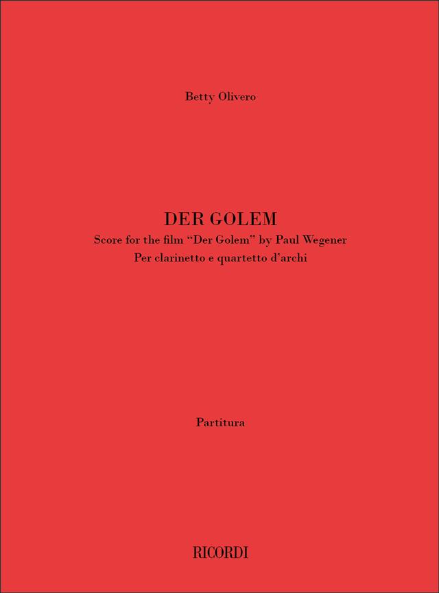 Der Golem. Score For The Film 'Der Golem' (OLIVERO BETTY)