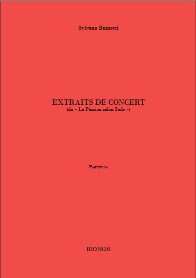 Extraits De Concert (BUSSOTTI SYLVANO)