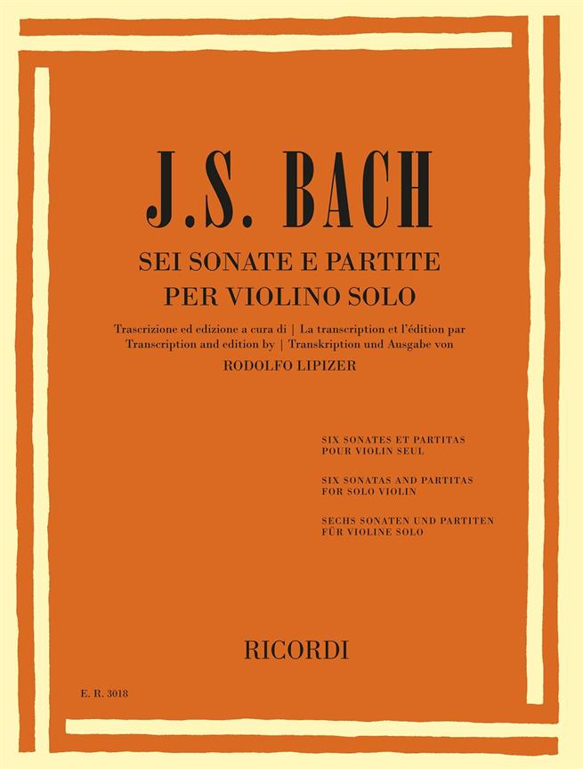 6 Sonate E Partite Per Violino Solo (BACH JOHANN SEBASTIAN (TR)