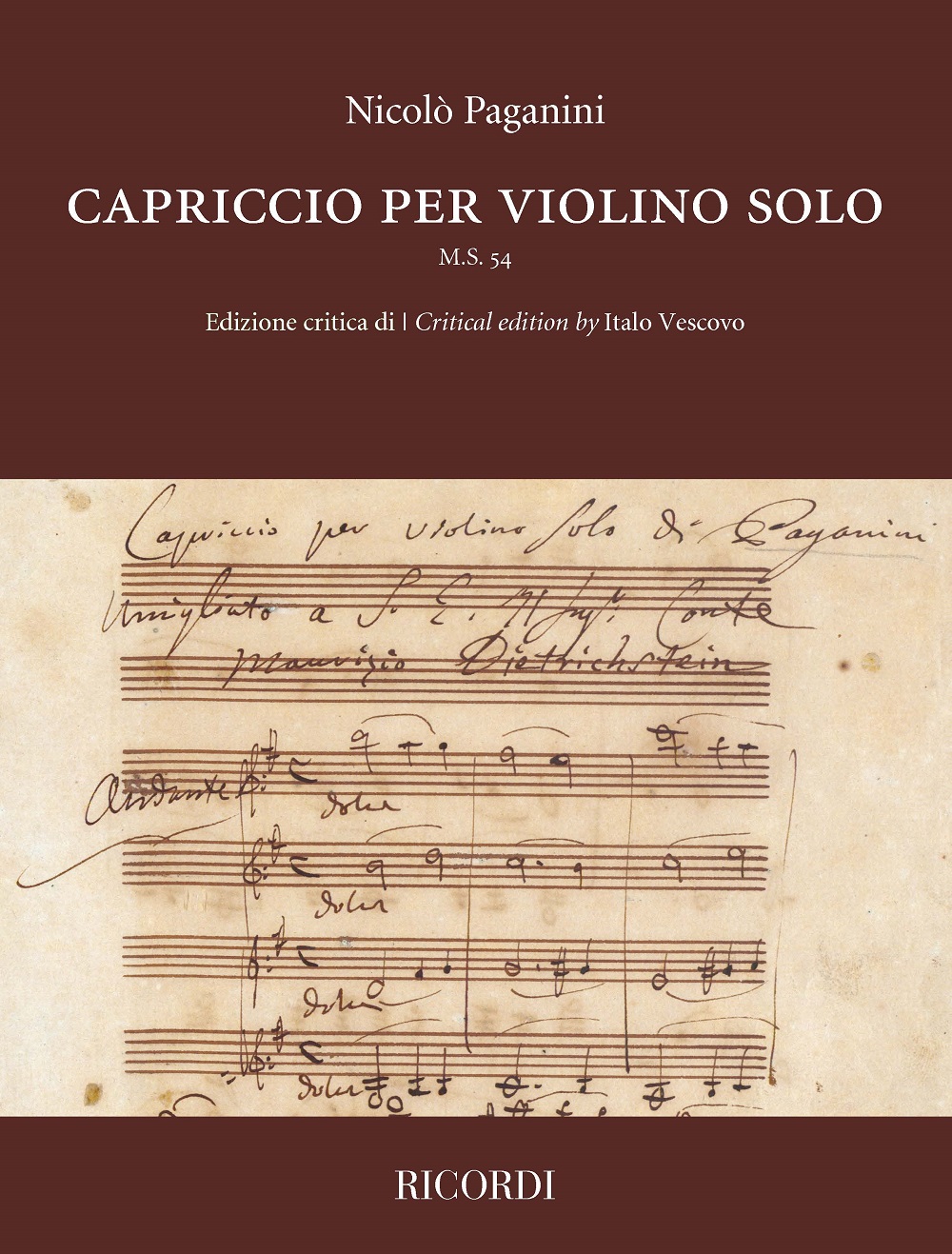 Capriccio Per Violino Solo M.S. 54 (PAGANINI NICCOLO)