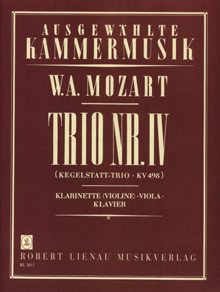 Trio #4 KV 498 Scpts (MOZART WOLFGANG AMADEUS)