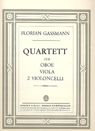 Quartet B Flat Major (Schroeder) (GASSMANN FLORIAN LEOPOLD)
