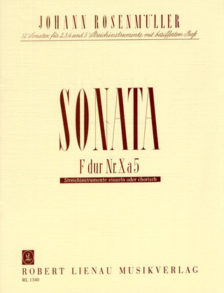Sonata 10 F Major A 5 (ROSENMULLER JOHANN)