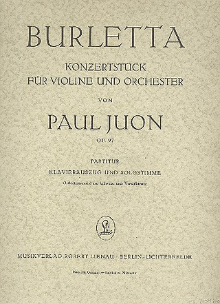 Burletta. Concert Piece Op. 97 (JUON PAUL)