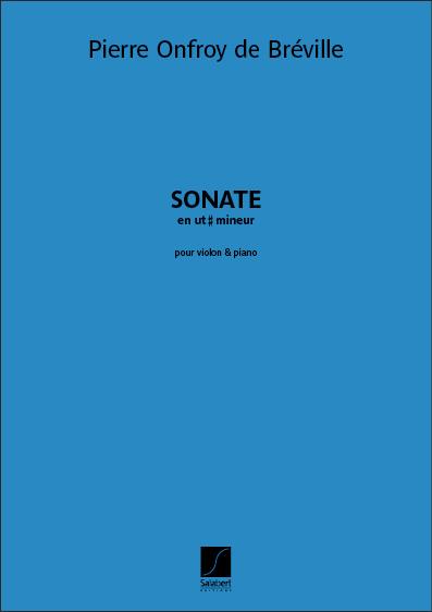 Sonate En Ut Dièse Mineur (DE BREVILLE PIERRE-ONFROY)