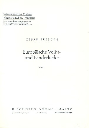 Europäische Volks- Und Kinderlieder Band 1