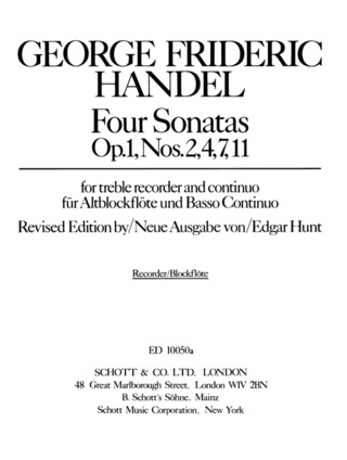 4 Sonatas Op. 1