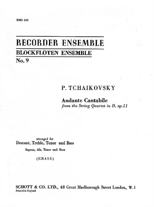 Andante Cantabile Op. 11 (TCHAIKOVSKI PIOTR ILITCH)