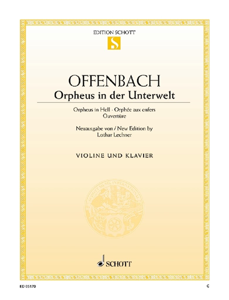 Orpheus I D Unterwelt Ouv (OFFENBACH JACQUES)