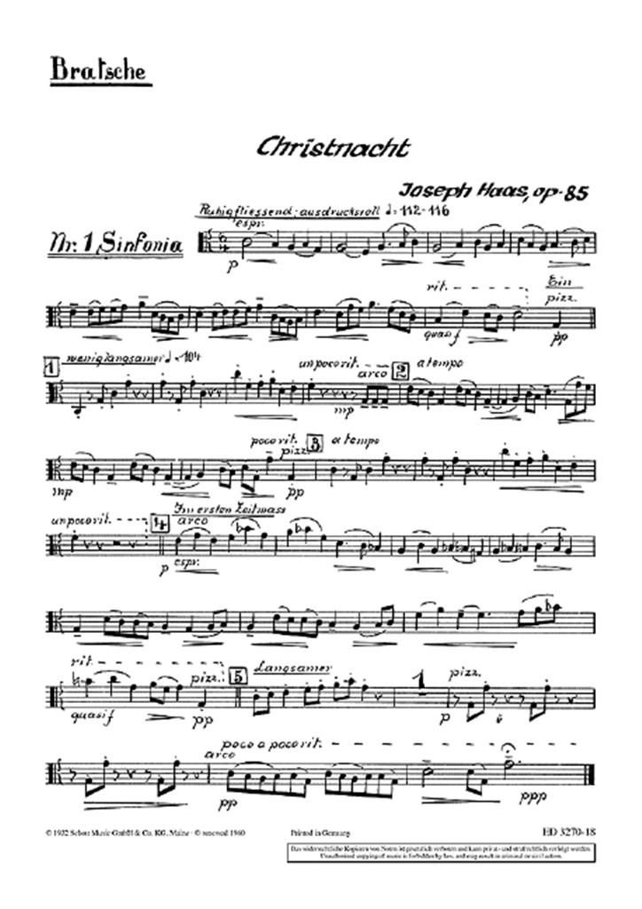 Christnacht Op. 85
