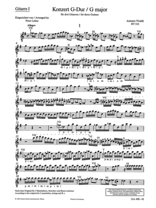 Concerto G Major Rv 532 (VIVALDI ANTONIO)